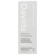 DAVIDS: Toothpaste Charcoal Pprmn, 1.75 OZ