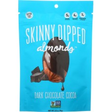 SKINNY DIPPED ALMONDS: Almond Cocoa Dipped Pouch, 3.5 oz