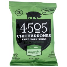 4505 CHICHARRONES: Jalapeno Cheddar Fried Pork Rinds, 1 oz