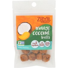 ZUMA VALLEY: Dried Mango Coconut Balls, 1.76 oz