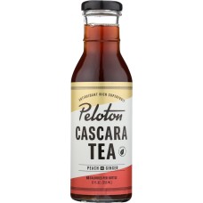 PELOTON CASCARA TEA: Tea Peach Ginger, 12 fo