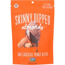 SKINNY DIPPED ALMONDS: Almond Peanut Butter Dipped, 3.5 oz