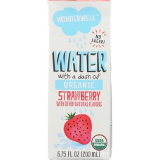 WONDER WELL: Organic Water with a Dash of Strawberry Pack of 8, 54 oz