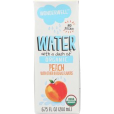 WONDER WELL: Organic Water with a Dash of Peach Pack of 8, 54 oz