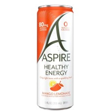 ASPIRE: Energy Drink Mango Lemonade Single, 12 fo