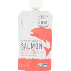 SERENITY KIDS: Salmon with Organic Butternut Squash & Beet Baby Food, 3.5 oz