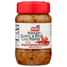 BADIA: Spice Grlc Minced Redchil, 8 OZ