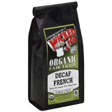 WICKED JOE COFFEE: Coffee Organic Ground Dark Roast French Decaf, 12 oz