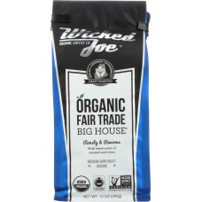 WICKED JOE COFFEE: Organic Ground Coffee Medium-Dark Roast Big House, 12 oz