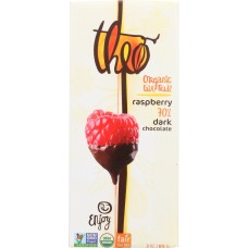THEO CHOCOLATE: Raspberry Dark Chocolate Bar, 3 oz