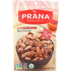 PRANA: Organic Amandine Maple Almonds, 4 oz