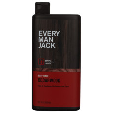 EVERY MAN JACK: Body Wash and Shower Gel Cedarwood, 16.9 oz