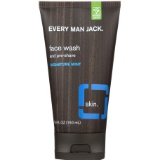 EVERY MAN JACK: Face Wash and Pre-Shave Signature Mint, 5 Oz