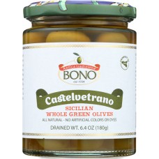 BONO: Castelvetrano Sicilian Whole Green Olives, 6.4 oz