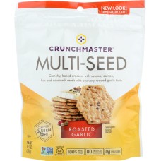 CRUNCH MASTERS: Multi-Seed Crackers Gluten Free Roasted Garlic, 4.5 oz