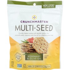 CRUNCH MASTERS: Multi-Seed Crackers Gluten Free Rosemary & Olive Oil, 4.5 oz
