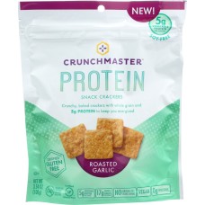 CRUNCHMASTER: Cracker Protein Roasted Garlic, 3.54 oz