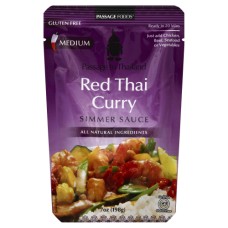 PASSAGE FOODS: Sauce Simmer Curry Red Thai Gluten Free, 7 oz
