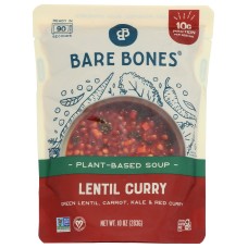 BARE BONES: Soup Curry Lentil Pb, 10 oz