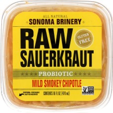 SONOMA BRINERY: Raw Sauerkraut Mild Smokey Chipotle, 16 oz