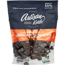 ARTISAN KETTLE: Organic Bittersweet Chocolate Chips, 10 oz
