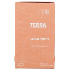 TERRA ORGANICS: Facial Wipes Calming Blossom, 30 ea
