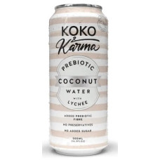 KOKO AND KARMA: Lychee Prebiotic Coconut Water, 16.9 fo