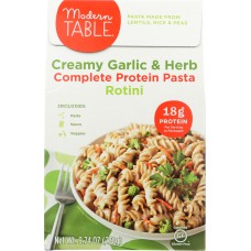 MODERN TABLE: Pasta Protein Creamy Garlic and Herb Meal Kit, 9.74 oz