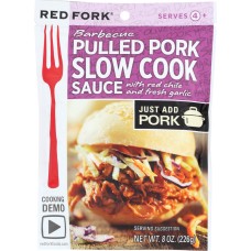 RED FORK: Seasoning Sauce Smoky Pulled Pork, 8 oz