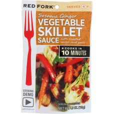 RED FORK: Sesame Ginger Vegetable Skillet Sauce, 4 oz
