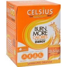 CELSIUS: Live Fit Sparkling Orange Pack of 4, 48 oz