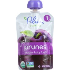 PLUM ORGANICS: Just Fruit Stage 1 Pouch Prunes, 3.5 oz