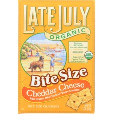 LATE JULY: Organic Bite Size Cheddar Cheese Crackers, 5 oz