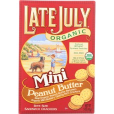 LATE JULY: Organic Bite Size Sandwich Crackers Peanut Butter, 5 oz