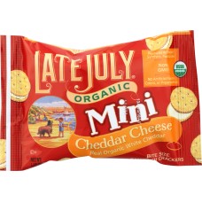 LATE JULY: Cheddar Cheese Organic Mini Bite Size Sandwich Crackers, 1.12 oz