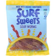 SURF SWEETS: Organic Sour Worms, 2.75 oz