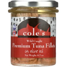 COLES: Tuna Fillet Olive Oil Glass, 6.7 oz