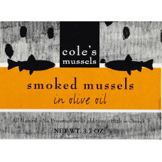 COLES: Mussels Smoked in Olive Oil, 3.7 oz COLES: Mussels Smoked in Olive Oil, 3.7 oz