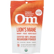 OM ORGANIC MUSHROOM NUTRITION: Lions Mane Mushroom Supplement Powder, 100 gm