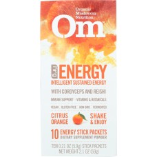 OM ORGANIC MUSHROOM NUTRITION: Energy Matrix Stick 10 Pack 5.9 gm, 2.1 oz
