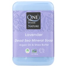 ONE WITH NATURE: Triple Milled Soap Lavender Soap Bar, 7 oz