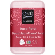 ONE WITH NATURE: Rose Petal Soap With Dead Sea Minerals, 7 oz