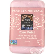 ONE WITH NATURE: Rose Petal Soap Bar, 7 oz