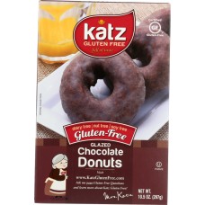 KATZ: Glazed Chocolate Donut, 10.50 oz