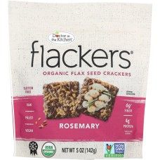 DOCTOR IN THE KITCHEN: Flackers Flax Seed Crackers Rosemary, 5 oz