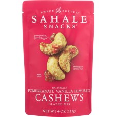 SAHALE SNACKS: Cashews with Pomegranate and Vanilla, 4 Oz