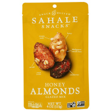 SAHALE SNACKS: Honey Almonds Glazed Mix Nut, 4 oz