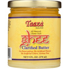 TAAZA: Clarified Pure Ghee Butter, 9 oz