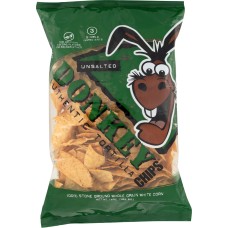 DONKEY: Authentic Tortilla Chips Unsalted, 14 oz