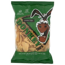 DONKEY CHIP: Chips Tortilla Unsalted, 11 OZ